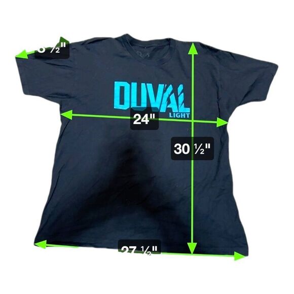 Duval Light Black T-Shirt With Jacksonville Jaguars Jags XXL Tee Skyline Graphic - Picture 3 of 6